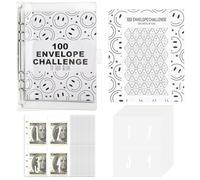 100 Envelope Saving Challenge, HAIYUU A5 Agenda Risparmio Soldi con Buste Porta Soldi e Tracker Della Sfida, Budget Planner Money Binder Budget Binder per Risparmia il Denaro Challenge