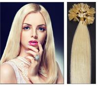 100 Estensioni Di Capelli A Caldo 100% Naturali Remy Hair Biondo Platino