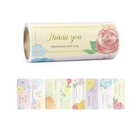 100 etichette adesive a tema matrimonio, 10 x 3,8 cm, motivo floreale, etichette autoadesive per matrimoni