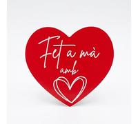100 etichette adesive bianche a forma di cuore "Hecho a mano con amore", resistenti all'acqua, 5 cm, ideali per imballaggio, regali, pasticceria e artigianato