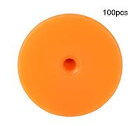 100 etichette adesive con numero di bestiame, accessori per maiali, mucche, pecore, animali (arancione senza parole, rotondo, 30 x 30 mm)