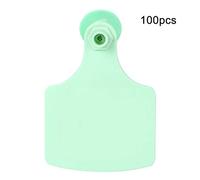 100 etichette adesive con numero di bestiame, accessori per maiali, mucche, pecore, animali (extra large, verde senza parole, 100 x 75 mm)