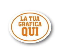 100 Etichette Adesive in Carta Sagomate Personalizzate a Colori con Logo - Chiudi Busta per Negozi, Bomboniere, Packaging, Barattoli, Scuol - Carica Immagine, Testo QUI (Ovale)