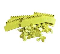 100 etichette auricolari vuote a prova di caduta riconoscibili per animali animali bestiame per mucche, pecore e maiali