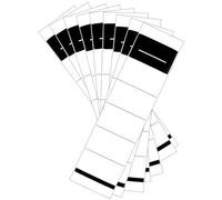 100 etichette autoadesive per raccoglitori, larghe, per dorso delle cartelle, colore bianco, autoadesive, 5,4 x 19 cm, per cartelle di 8 cm di larghezza
