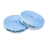 100 etichette blu con nome personalizzate da stirare sui vestiti. Nastro termoadesivo per asili nido, scuole e case di cura. Etichette personalizzate con un'icona di colore