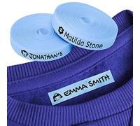 100 Etichette blu personalizzate in ferro su tessuto per contrassegnare i vostri vestiti con varie Icone. Etichette personalizzate con certificato biologico