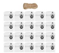 100 etichette da appendere per Halloween per scatole regalo, sacchetti di caramelle, decorazioni con corda da 20 m etichette decorative di carta