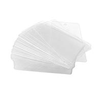 100 etichette di sospensione in plastica 4 x 6 cm, etichette di spedizione vergini impermeabili con occhiello in metallo per identificazione di prodotti, controllo dell'inventario, calibrazione dei