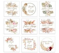 100 Etichette Di Testo Personalizzate Adesivi Di Ringraziamento For Matrimonio Personalizzati, Adesivi Personalizzati, Adesivi Quadrati, Etichette Con Nome Personalizzate For Matrimoni