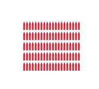 100 etichette for piante da giardino, cartellini for, marcatori for vivai, piastra di scrittura in plastica, scheda collegamento impermeabile Per la registrazione dei nomi delle piante(Red)