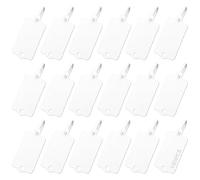 100 etichette in plastica bianca con fascette con zip, etichette per chiavi riutilizzabili, 15,2 x 6,3 cm, etichette vuote da scrivere, cartelli impermeabili da appendere, etichette per cavi per