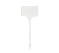 100 etichette in plastica per piante, marcatori ed etichette per piante da giardino tipo T, impermeabili, per nominare piante, ortaggi, fiori e piante in vaso (bianco)