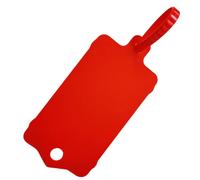 100 etichette in plastica vuote riutilizzabili, 3,7 x 6,3 cm, con chiusura seghettata, con etichetta grande, etichette in plastica, impermeabili, da appendere, per scrivere (rosso, 100 pezzi)