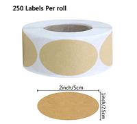 100 etichette ovali in carta kraft fatte a mano, etichette adesive per sigillare etichette decorative per barattoli, tagli, parole per realizzare biglietti