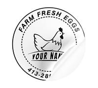 100 etichette personalizzate per cartoni di pollo - Adesivi per imballaggio uova da 5 cm, personalizzabili, etichette di ringraziamento