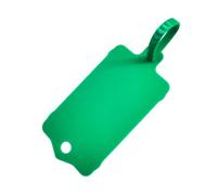 100 etichette riutilizzabili in plastica vuote da 3,7 x 6,3 cm, chiusura a tensione seghettata, con grande etichetta, in plastica, impermeabile, da appendere, per scrivere su etichette (verde, 100