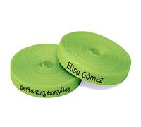 100 etichette verde con nome personalizzate da stirare sui vestiti. Nastro termoadesivo per asili nido, scuole e case di cura. Etichette personalizzate con un'icona di colore