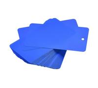 100 etichette vuote impermeabili in plastica, rotonde, perforate, per etichettatura, 24 x 8 cm, per logistica, spedizione e identificazione dei prodotti