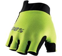 100% Exceeda Gel Guanti da bicicletta, nero/giallo, Taglia M