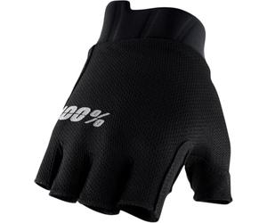 100% EXCEEDA Gel Short Finger Gloves Black - M