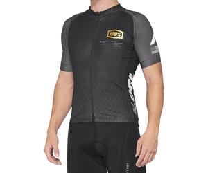 100% Exceeda Maglia da bicicletta a maniche corte, nero/grigio, Taglia S