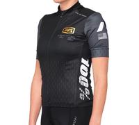 100% Exceeda Maglia da donna per bicicletta a maniche corte, nero/grigio, Taglia L