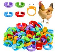100 fasce per cosce di pollo, etichette regolabili per pollame da 14-22 mm, anelli resistenti per l'identificazione delle galline, accessori per pollai, anatre, oce, tacchini, uccelli