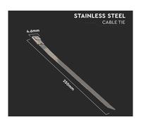 100 Fascette Acciaio Inox 4.6x250mm Stringitubo Metalliche Inossidabili Per Fili