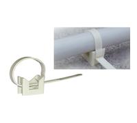 100 fascette di cablaggio con base in nylon per tubi Ø 40/63 mm fascetta