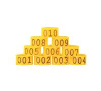 100 fascette identificative for pollame con clip - Accessori agricoli durevoli e riutilizzabili for la gestione dei polli(Yellow,16mm)