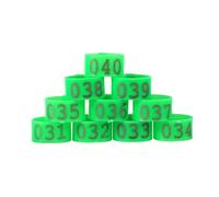 100 fascette identificative for pollame con clip - Accessori agricoli durevoli e riutilizzabili for la gestione dei polli(Green,16mm)