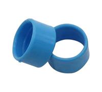 100 fascette in plastica per zampe di pollame da 16/18/20 mm con clip per l'alimentazione di polli e anatre, identificazione delle fascette per zampe.,Blu,Diametro interno 1,6 cm