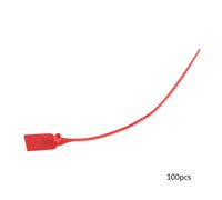 100 fascette in plastica usa e getta fascette autobloccanti etichette di fissaggio sicure riutilizzabili per scarpe borse vestiti logistica supermercati rosso giallo 33 cm 13 (Rossa)