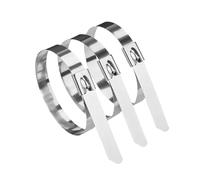 100 fascette metalliche in acciaio inossidabile for impieghi gravosi, adatte for macchinari, veicoli e aziende agricole(10x200mm (7.87in))