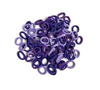 100 fascette per capelli in cotone senza cuciture per bambine e ragazze, elastici per capelli, nessun danno, diametro 2,5 cm, supporti per coda di cavallo, capelli sottili per bambini, viola