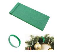 100 fascette per ghirlande natalizie, fascette verdi in velcro, con gancio e anello, regolabili, per decorazioni natalizie, fascette riutilizzabili in nylon per ghirlande, ghirlande, decorazioni per
