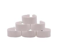 100 fascette per zampe di pollame in plastica da 16 mm con clip, adatte per recinti per uccelli, piccioni e polli, facili da installare.,Bianco,Diametro interno 16 mm