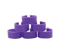 100 fascette per zampe di pollame in plastica da 16 mm con clip, adatte per recinti per uccelli, piccioni e polli, facili da installare.,Viola,Diametro interno 16 mm