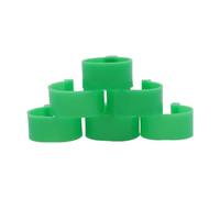 100 fascette per zampe di pollame in plastica da 16 mm con clip, adatte per recinti per uccelli, piccioni e polli, facili da installare.,Verde,Diametro interno 16 mm