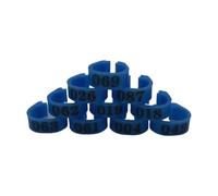 100 fascette per zampe di uccelli con clip in plastica da 8 mm per piccioni e pollame, forniture per l'identificazione di fascette per zampe di piccioni e pappagalli,Taglia unica