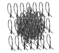 100 fascette stringicavo in nylon con foro di montaggio per viti, cinghie di gestione della testa fisse, per uso interno ed esterno, 3,6 x 200 mm, nere