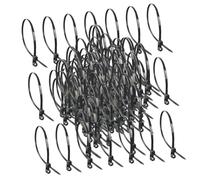 100 fascette stringicavo in nylon con foro per vite, cinghie di gestione della testa fissa per l'organizzazione dell'auto e il fissaggio quotidiano, 3,6 x 150 mm, nere