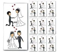 100 fazzoletti (10 x 10) Married Couple, coppia di sposi innamorati, lacrime di gioia