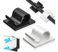 100 Fermacavi Adesivi Organizer per Cavi e Cavi Ferma Clip per Cavi Autoadesivi, Autoadesivo Clip Cavo