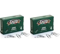 100 Fermagli Zincati Leone Dell'Era, N°4 0,90 x 32 mm - punta triangolare (Confezione da 2)