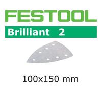100 Festool Fogli Abrasivi Delta Brilliant2 100 x150mm 7Lo. P80-P400 492796-803