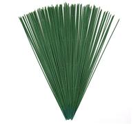 100 fili floreali, 36 cm calibro 22 filo floreale stelo, 2 mm di diametro, filo floreale verde scuro per artigianato fai da te, bouquet di fiori artificiali