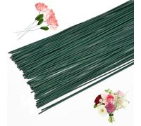100 fili per fiori, tronco di fiori, verde, 30 cm, filo di fiori, 18 gauge, 1 mm, per composizioni floreali, bouquet di fiori fai da te, artigianato
