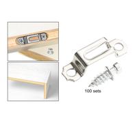 100 fissaggi a vite per connettori invisibili in acciaio 2 in 1 gruppo